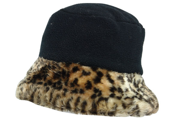 Sombrero Polar con Piel Leopardo